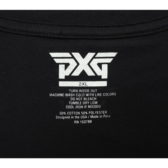 PXG Men's Nobody Period Crew Neck Golf Tee Black Sz 2XL NEW - Picture 5 of 7